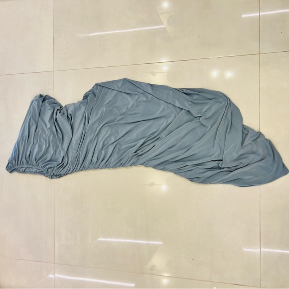 NORMA KAMALI Diana Midi Dress in Soft Blue - Picture 7 of 12